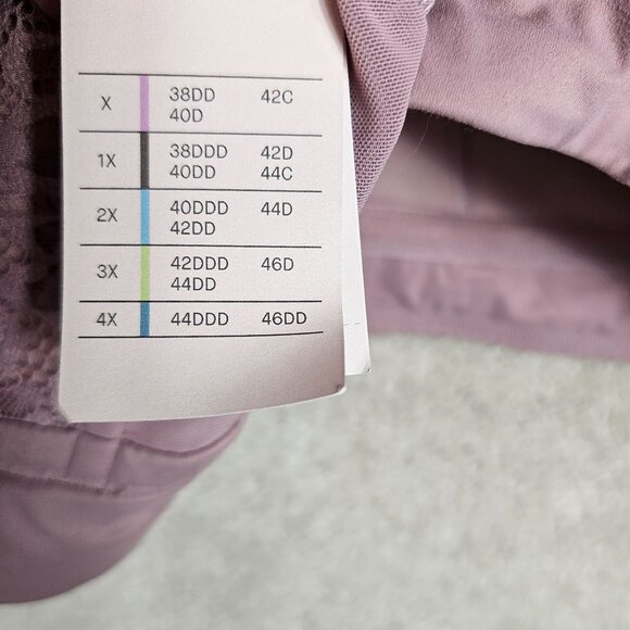 Auden Bra Size 2X Purple Lace Overlay NEW - Picture 5 of 6